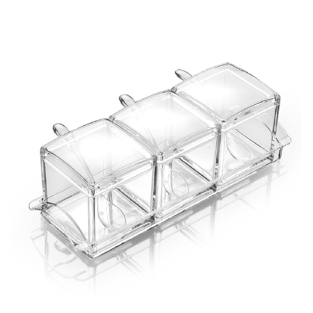 Set Vassoio con 3 Contenitori Acrilico – Hervit