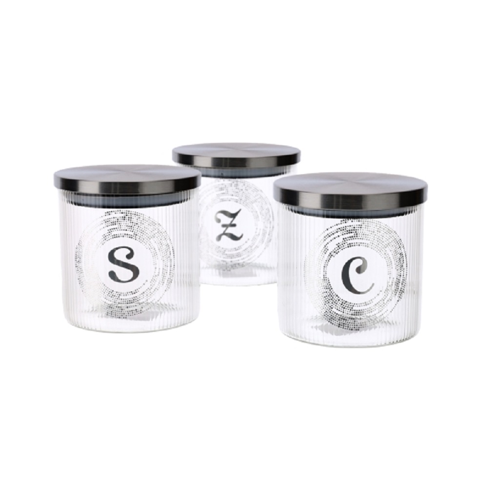 Set 3 Barattoli Ermetici con Iniziali – Hervit