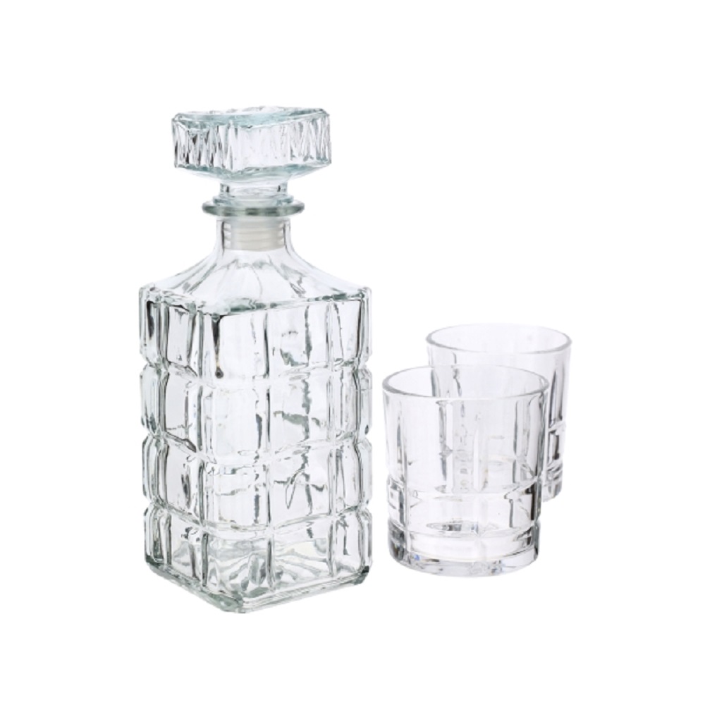 Bottiglia con 2 Bicchieri Brandy Houston – Hervit