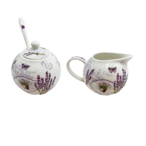 Set Zuccheriera e Lattiera – Bouquet de Lavande