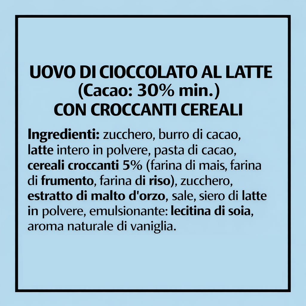 Walcor Uovo Walcorì Cioccolato al Latte e Cereali 170g - immagine 7