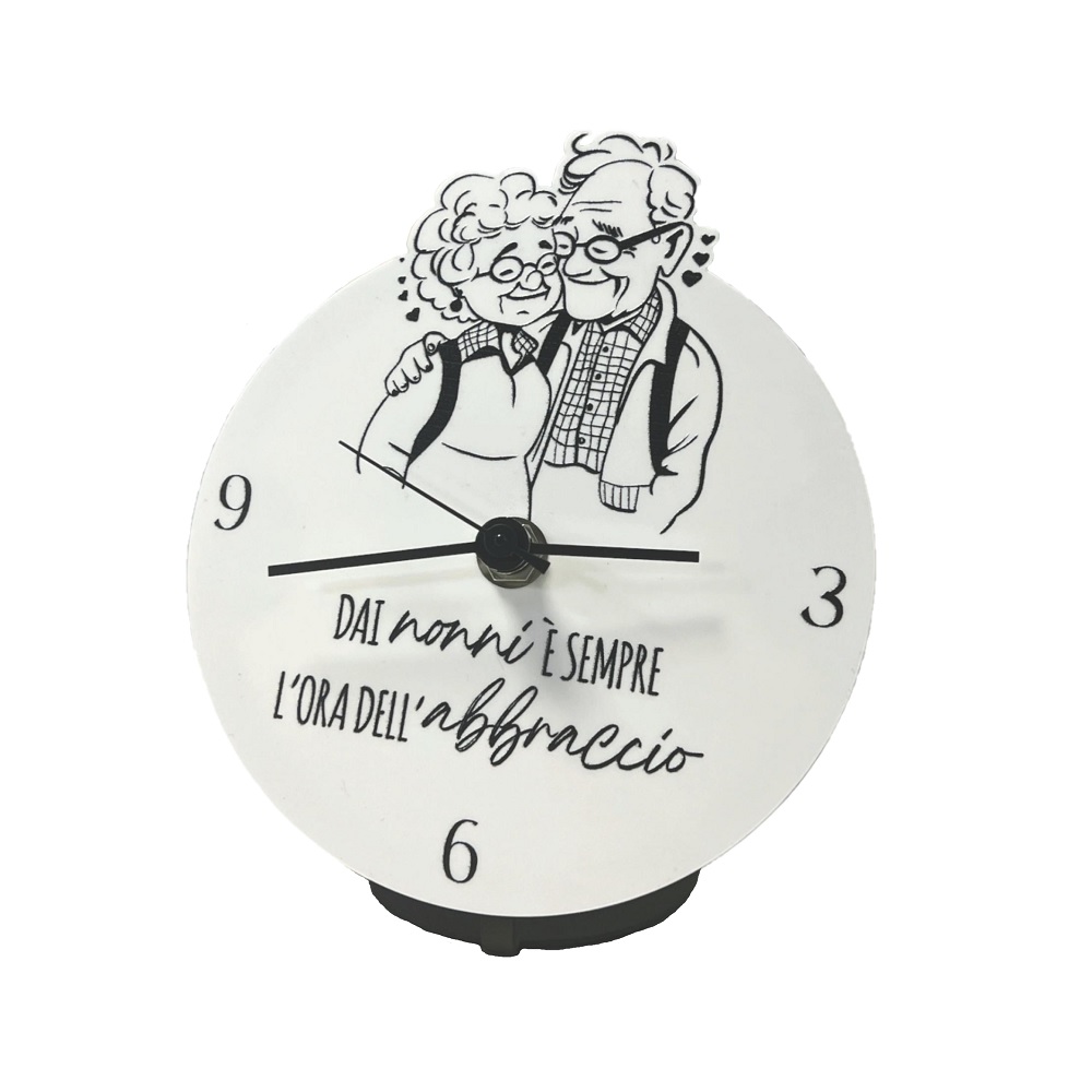 Orologio da Tavolo “Dai Nonni è Sempre l’Ora dell’Abbraccio”