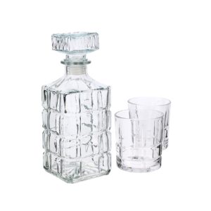 Bottiglia con Coppia di Bicchieri Brandy