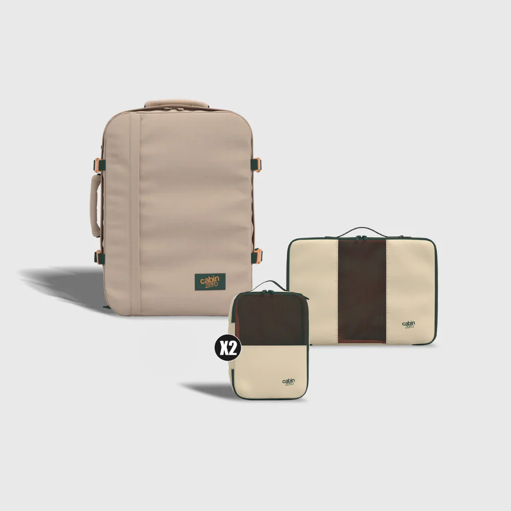 20% off Bundle of a Backpack & Matching Packing Cube Set (2 Cubes M + 1 Cube L)