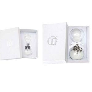 Clessidre Sabbia Bianca con Ciondoli in Argento