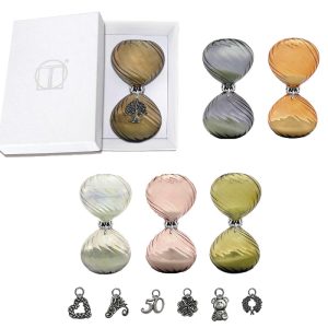 Clessidre in Vetro Lavorato Colorato con Ciondoli in Argento