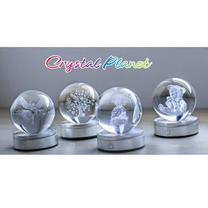 Sfere Luminose Multicolore Crystal Planet