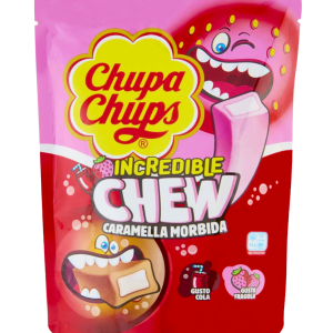 Chupa Chups Incredible Chew Caramelle Fragola e Cola 118g