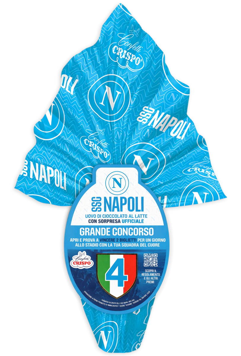 Crispo SSC Napoli Uovo al Cioccolato a Latte con Sorpresa 220g