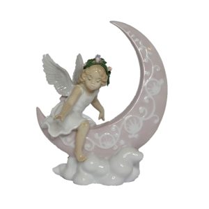 Angelo su Luna Cuore Alato