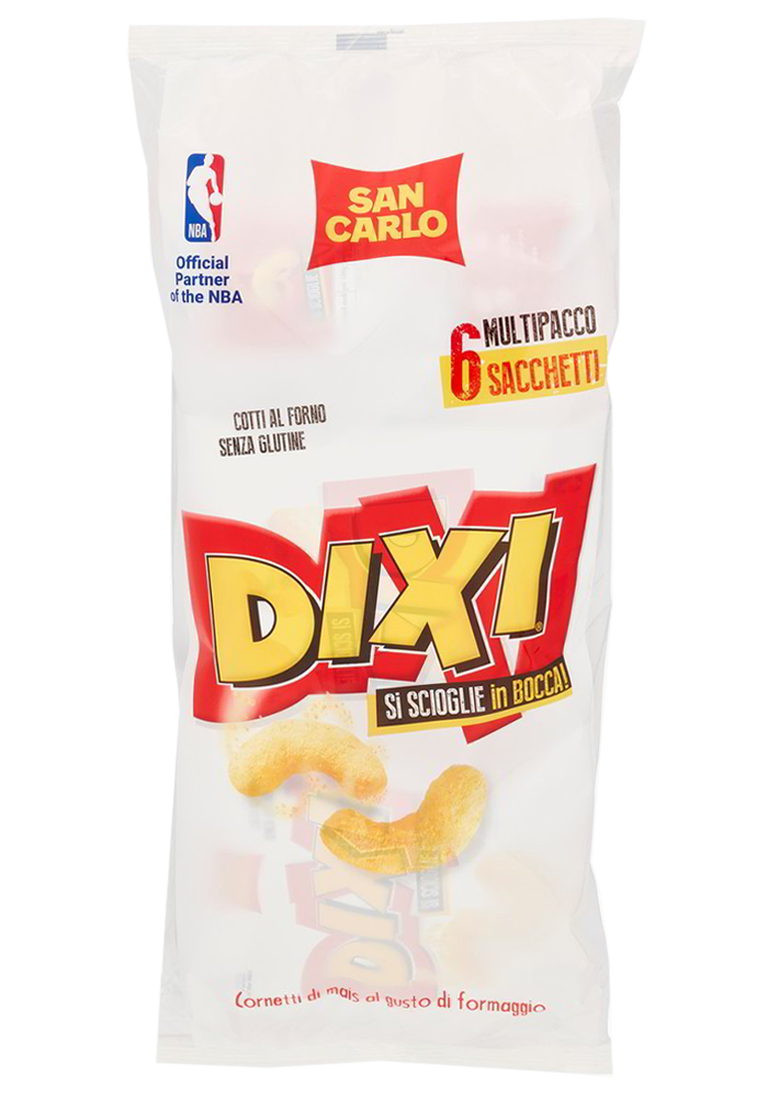 San Carlo Dixi Cornetti di Mais al Formaggio Formato Multipack 6x25g, 150g