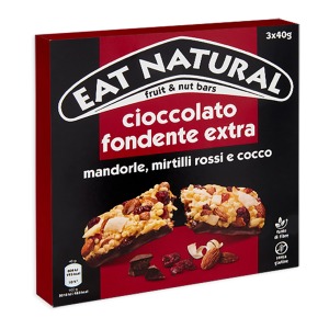 Eat Natural Barretta con Cioccolato Fondente, Mandorle, Mirtilli Rossi e Cocco 120g