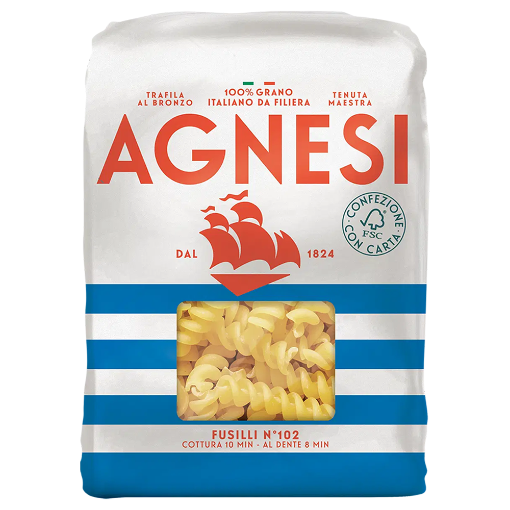 Agnesi Fusilli n°102 Pasta di Grano Duro 500g