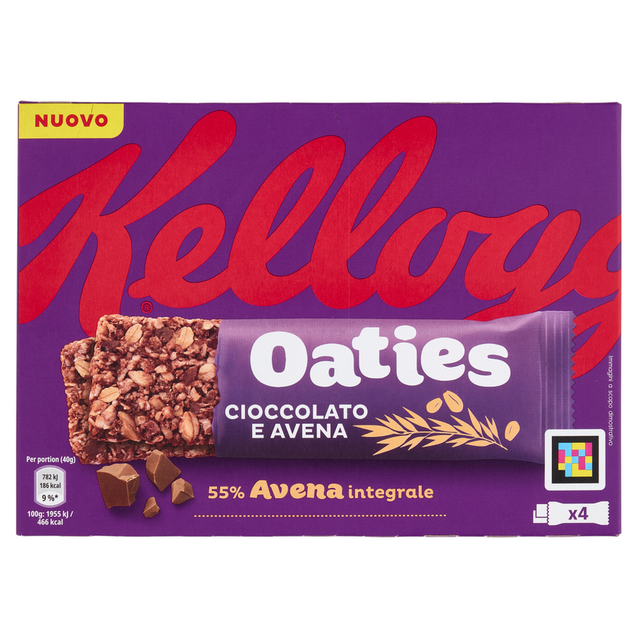 Kellogg’s Oaties Barrette di Avena Integrale con Pezzi di Cioccolato 160g - immagine 3