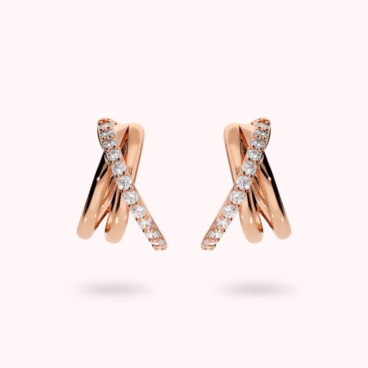 Orecchini Intreccio con Cubic Zirconia