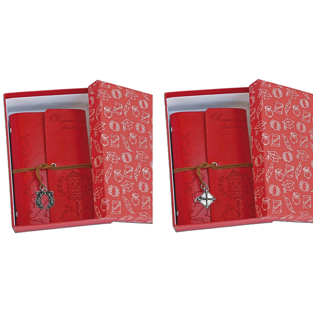 Blocco Note Laurea Grande con Ciondolo in Argento