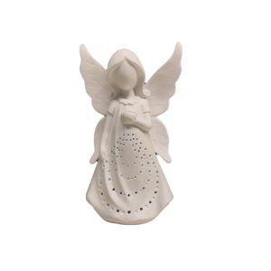 Angelo con Coccinella e Luci Led