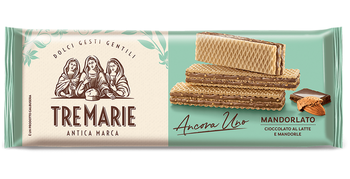 Tre Marie Ancora Uno Wafer Crema Cioccolato al Latte e Mandorle 140g