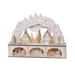 Villaggio di Natale con Luci Led