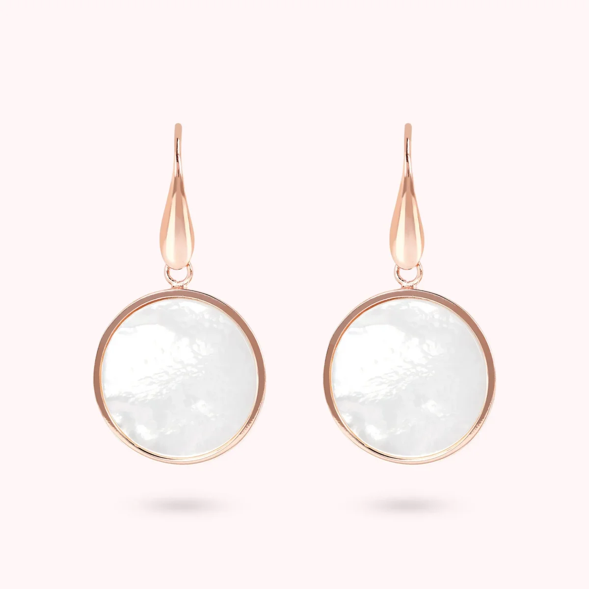 Orecchini Pendenti con Disco in Pietra Naturale