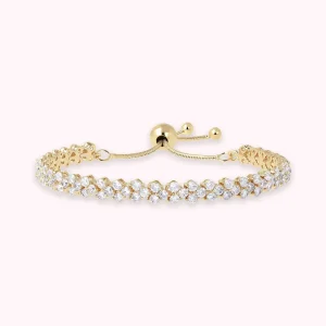 Bracciale Tennis Golden Doppio con Cubic Zirconia