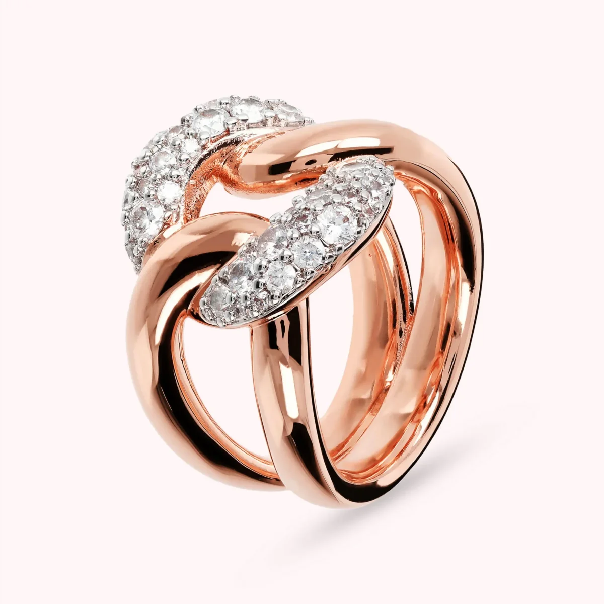 Anello a Fascia con Elemento in Cubic Zirconia