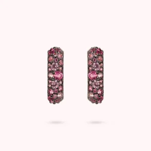 Orecchini a Lobo Pavé Quadrati