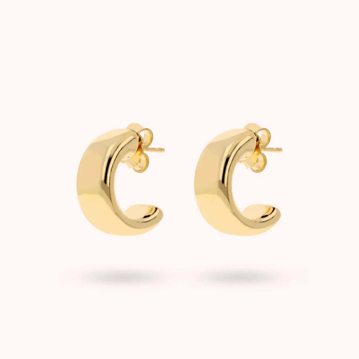 Orecchini a Lobo Semicerchio Golden