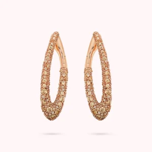 Orecchini Ovali in Pavé di Cubic Zirconia