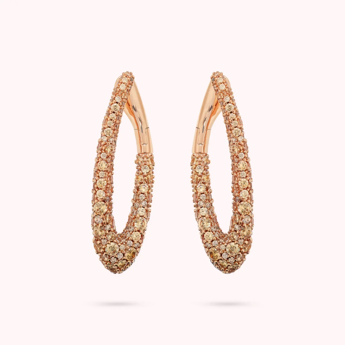 Orecchini Ovali in Pavé di Cubic Zirconia