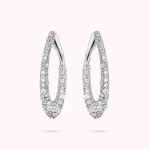 Orecchini Ovali Glow in Pavé di Cubic Zirconia