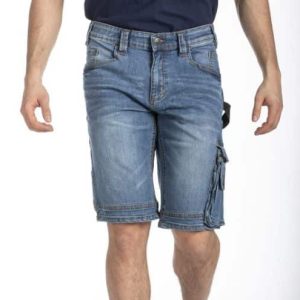 Bermuda Multitasche in Jeans RICA LEWIS Workwear Blu Fibreflex®