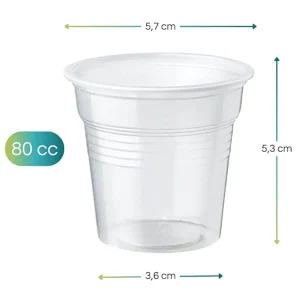 100 Bicchierini in plastica per caffè espresso
