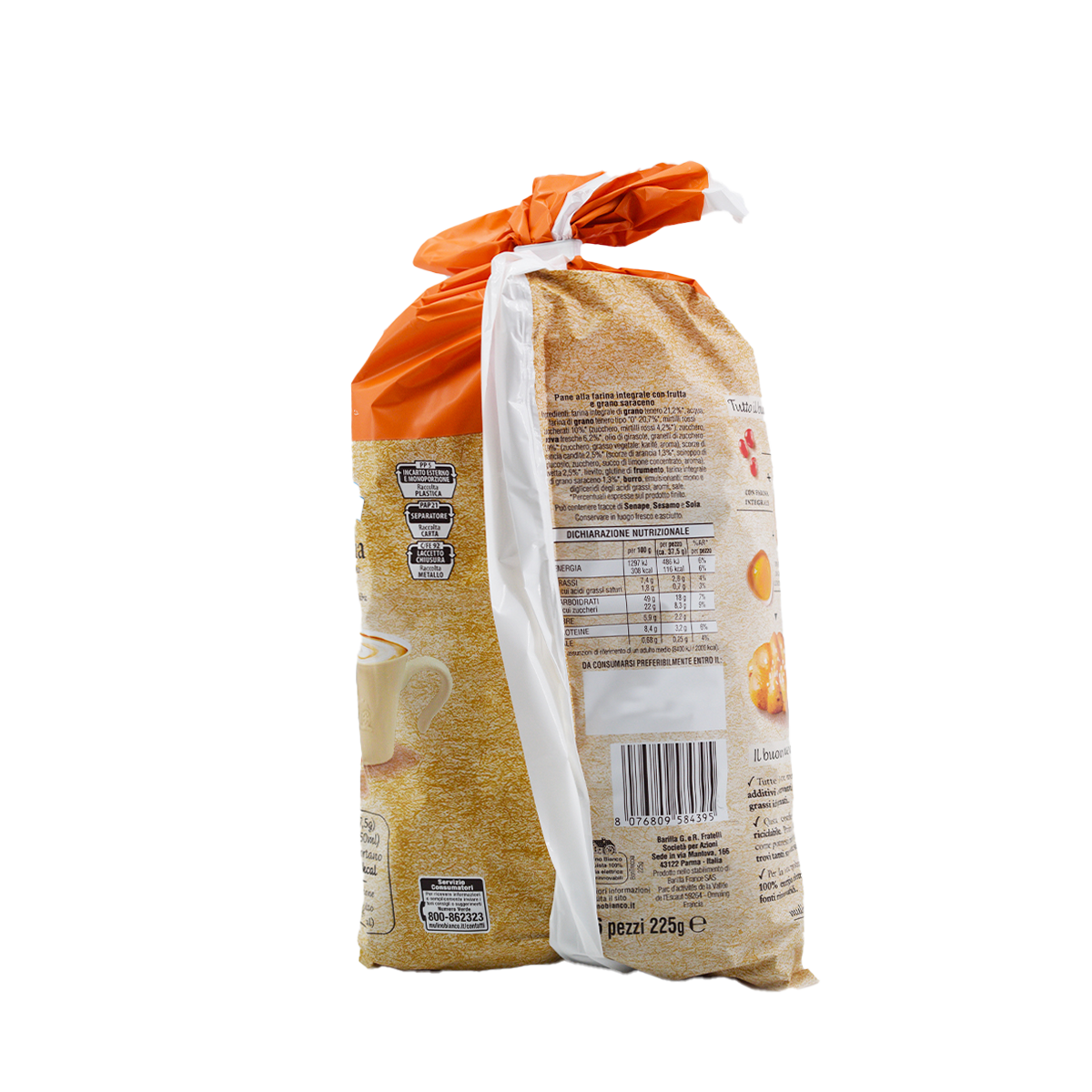 Mulino Bianco Bontreccia Pane Integrale con Frutta e Grano Saraceno 225g - immagine 5