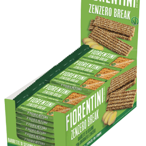 Fiorentini Zenzero Break Barrette Croccanti di Sesamo con Amaranto e Zenzero, Box 30x33g