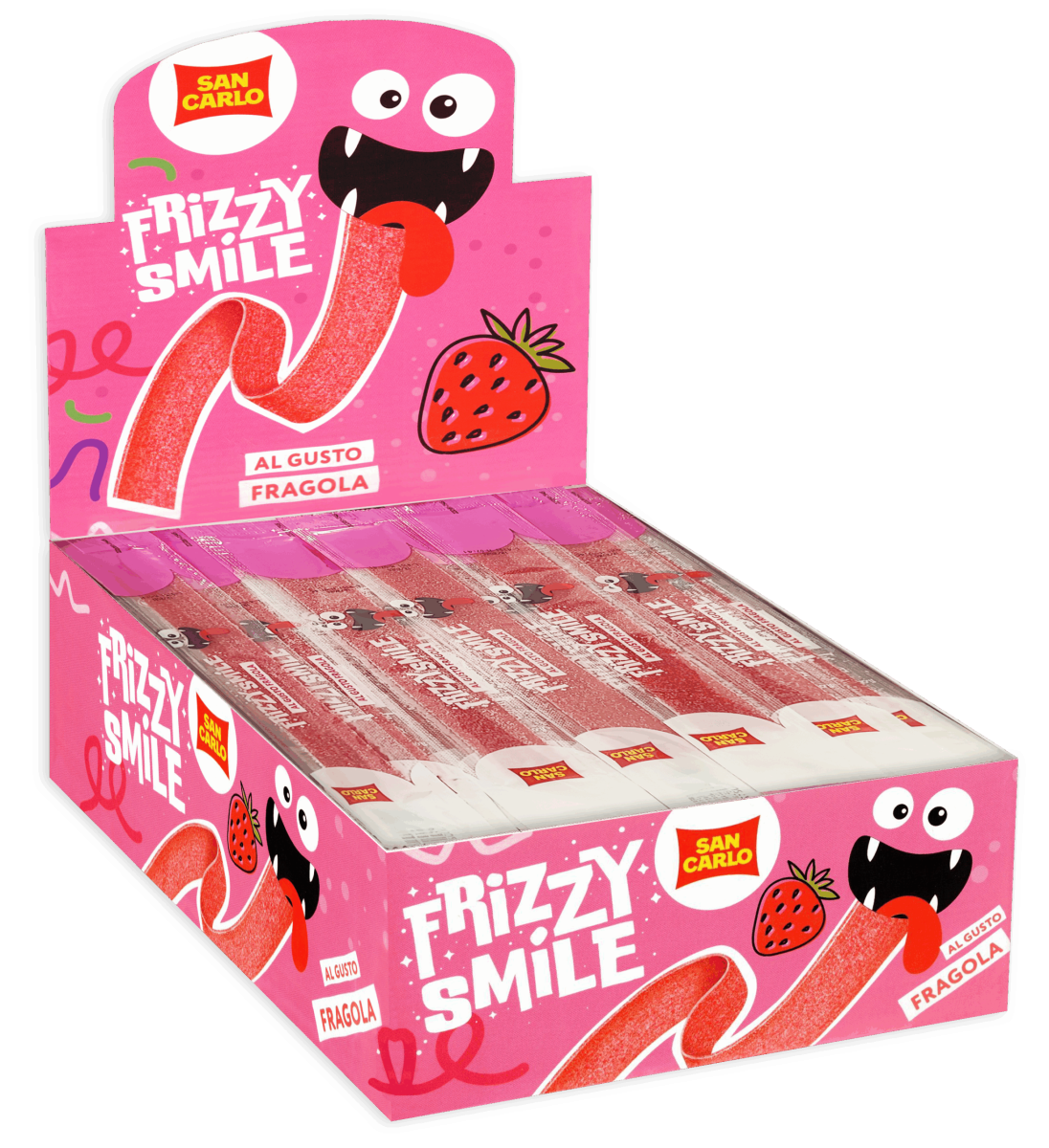 San Carlo Frizzy Smile Gusto Fragola Box 150x8g