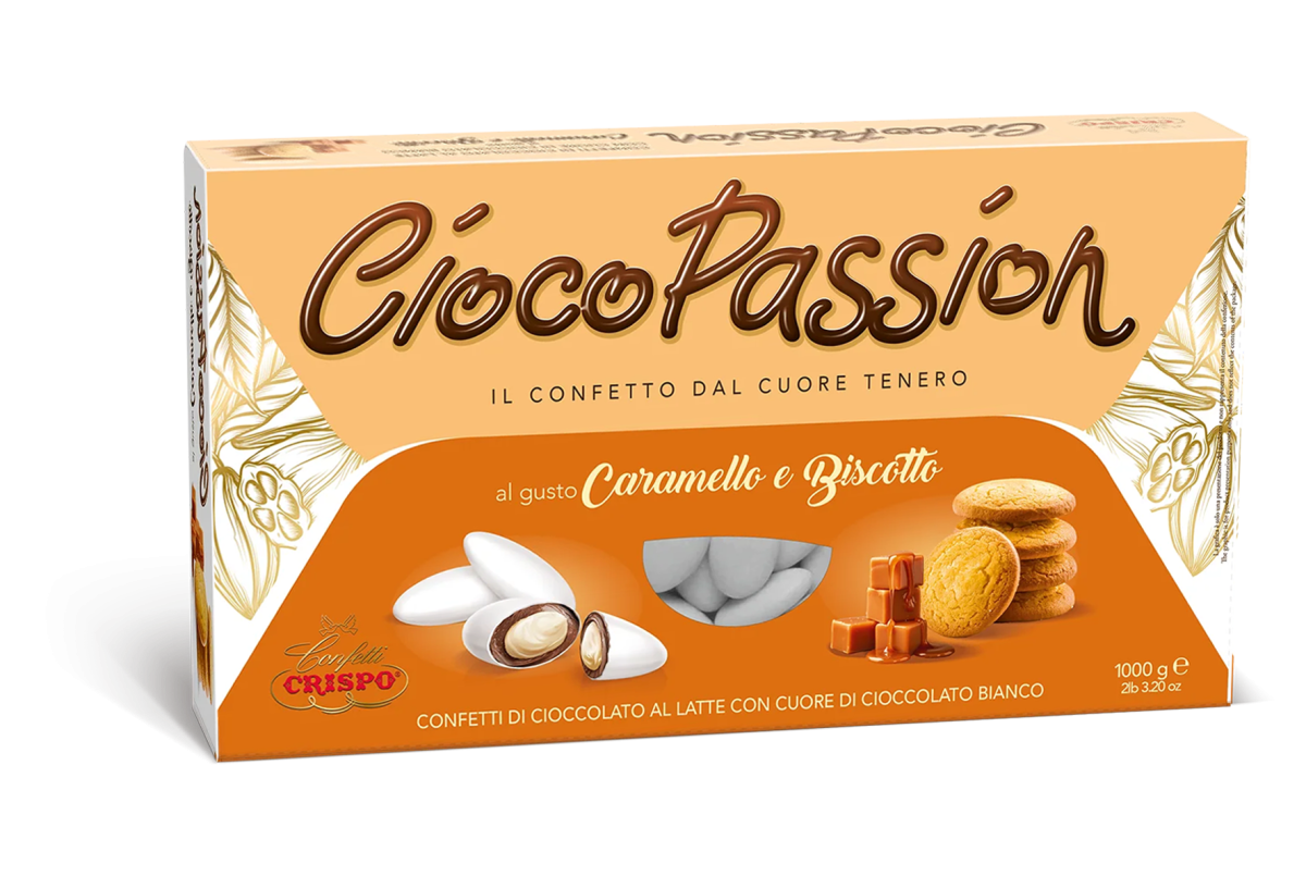 Crispo CiocoPassion Confetti Gusto Caramello e Biscotto con Cioccolato Latte e Bianco 1kg