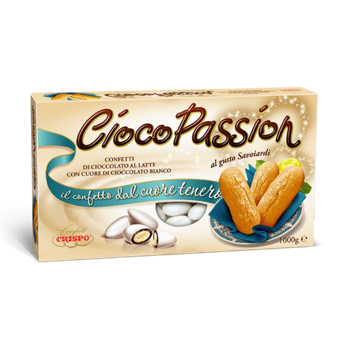 Crispo CiocoPassion Confetti Gusto Savoiardi con Cioccolato al Latte e Bianco 1kg
