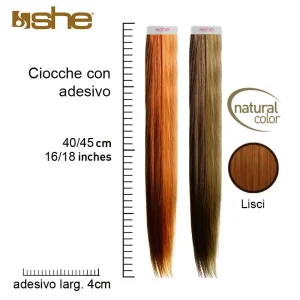 SHE Extension Ciocca con Biadesivo 40-45 cm Capelli Lisci