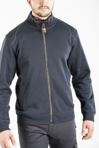 Felpa Grigio antracite con zip FULLZIP RICA LEWIS Workwear