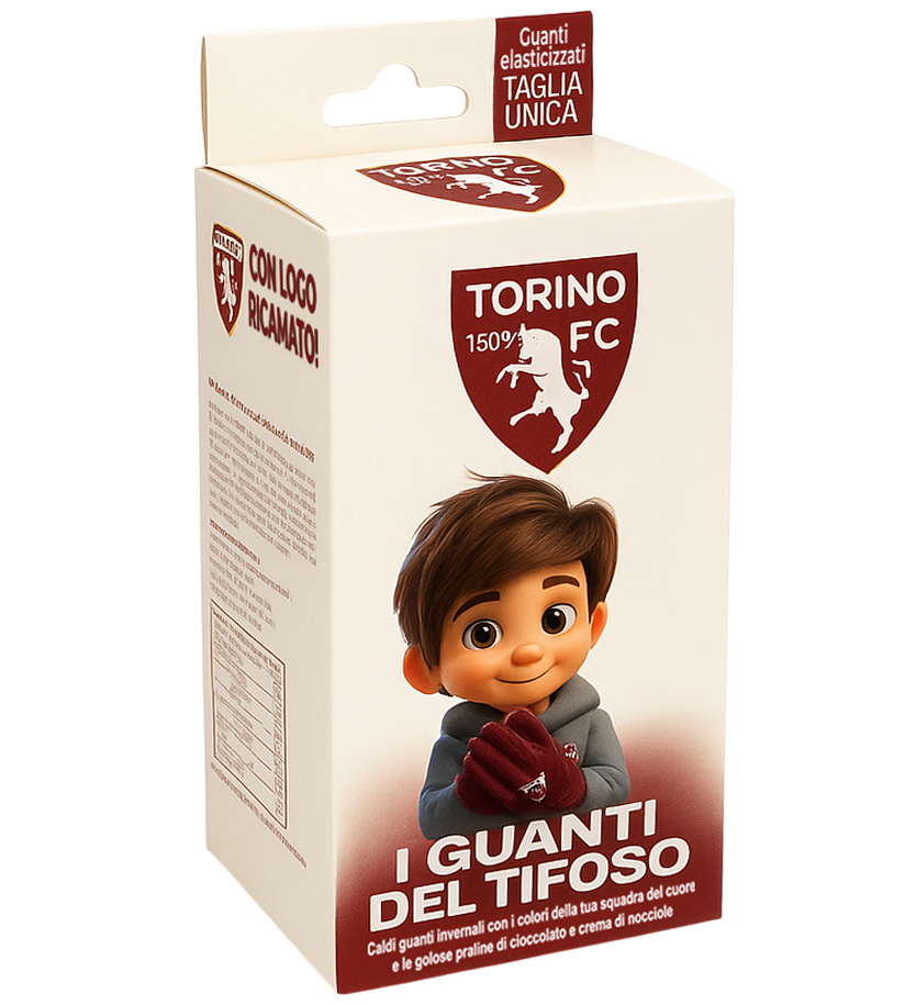 Icam Guanti del Tifoso Torino con Cioccolatini 80g