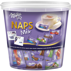 Milka Naps Mix 4 gusti: Latte, Fragola, Nocciola e Extra Cacao 1kg