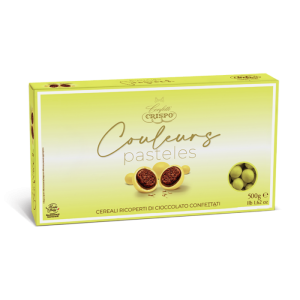 Crispo Confetti Couleurs Pasteles Giallo Cereali Ricoperti di Cioccolato 500g