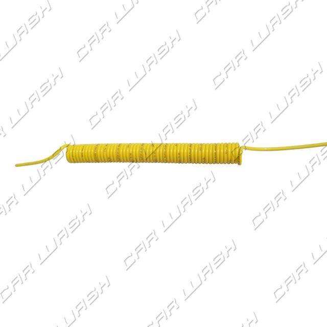 Tubo spirale 8×5 GIALLO  7,50 mt. 1 raccordo M1/4