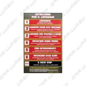 Adesivo “Istruzioni per il lavaggio” 6 programmi 50×70