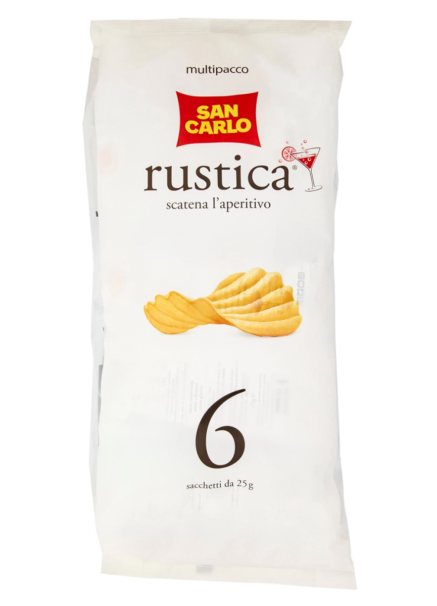 San Carlo Rustiche Patatine Formato Multipack 6x25g, 150g