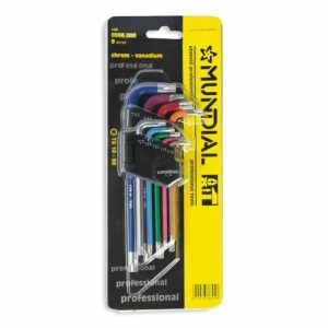 Serie 9 Chiavi TORX Lunghe e Colorate MUNDIAL