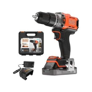 Trapano/Avvitatore Black+Decker a percussione 18V in valigetta con 1 batteria LITIO