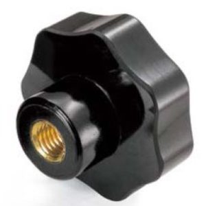 Volantino Femmina filettata in bachelite Nero