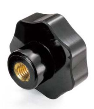 Volantino Femmina filettata in bachelite Nero